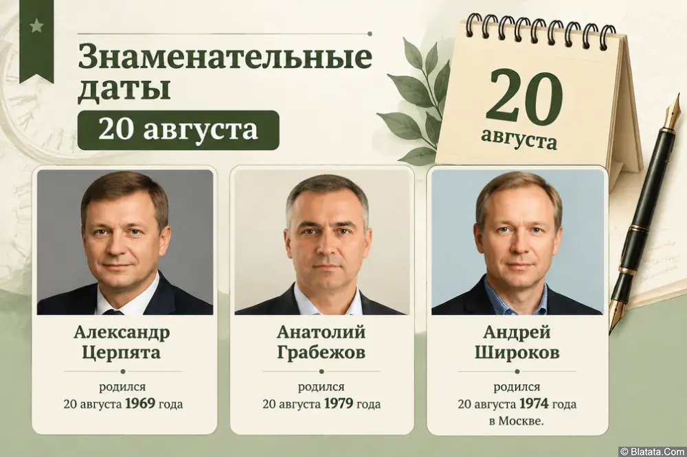 Знаменательные даты 20 августа Знаменательные даты 20 августа