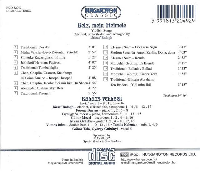 Balazs Fellegi Belz mein Heimele