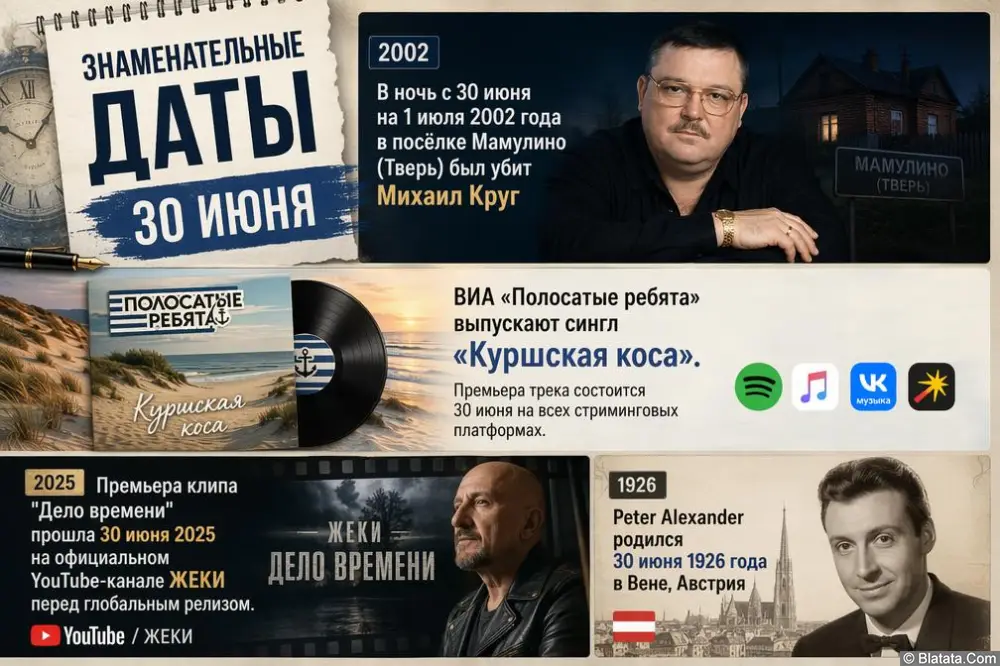 Знаменательные даты 30 июня