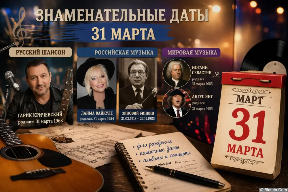 Знаменательные даты 31 марта