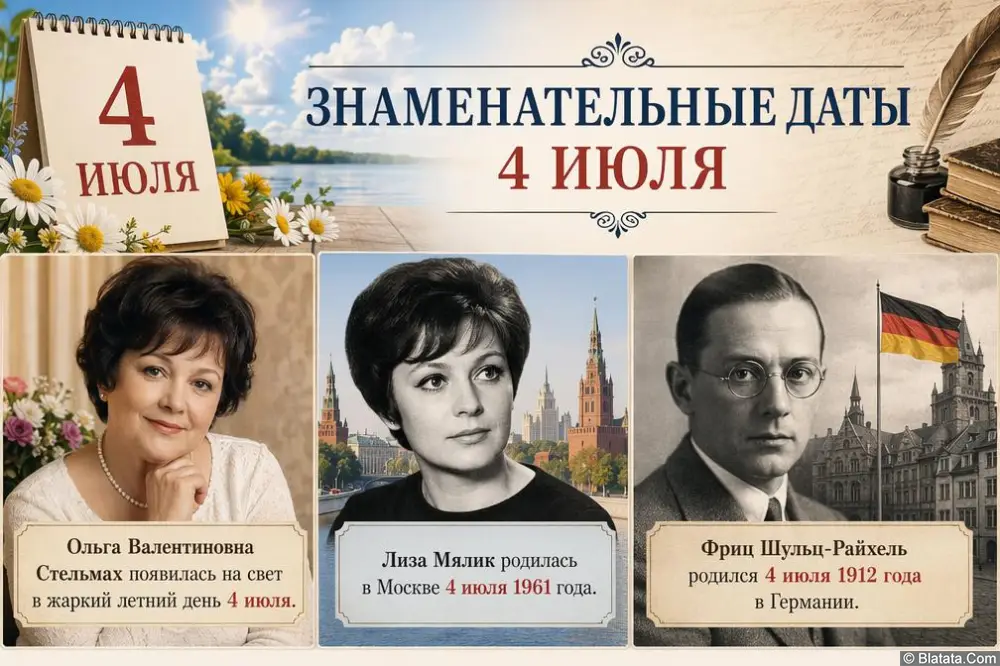 Знаменательные даты и памятные события 4 июля
