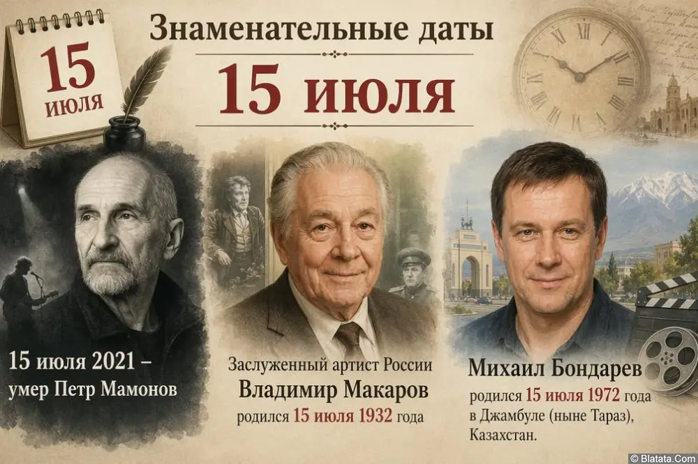 Знаменательные даты 15 июля