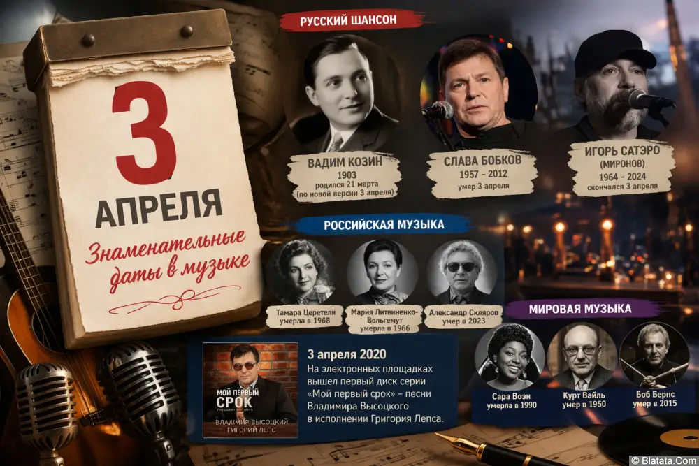 Знаменательные даты 3 апреля