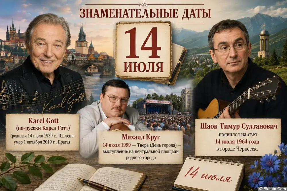 Знаменательные даты 14 июля Знаменательные даты 14 июля